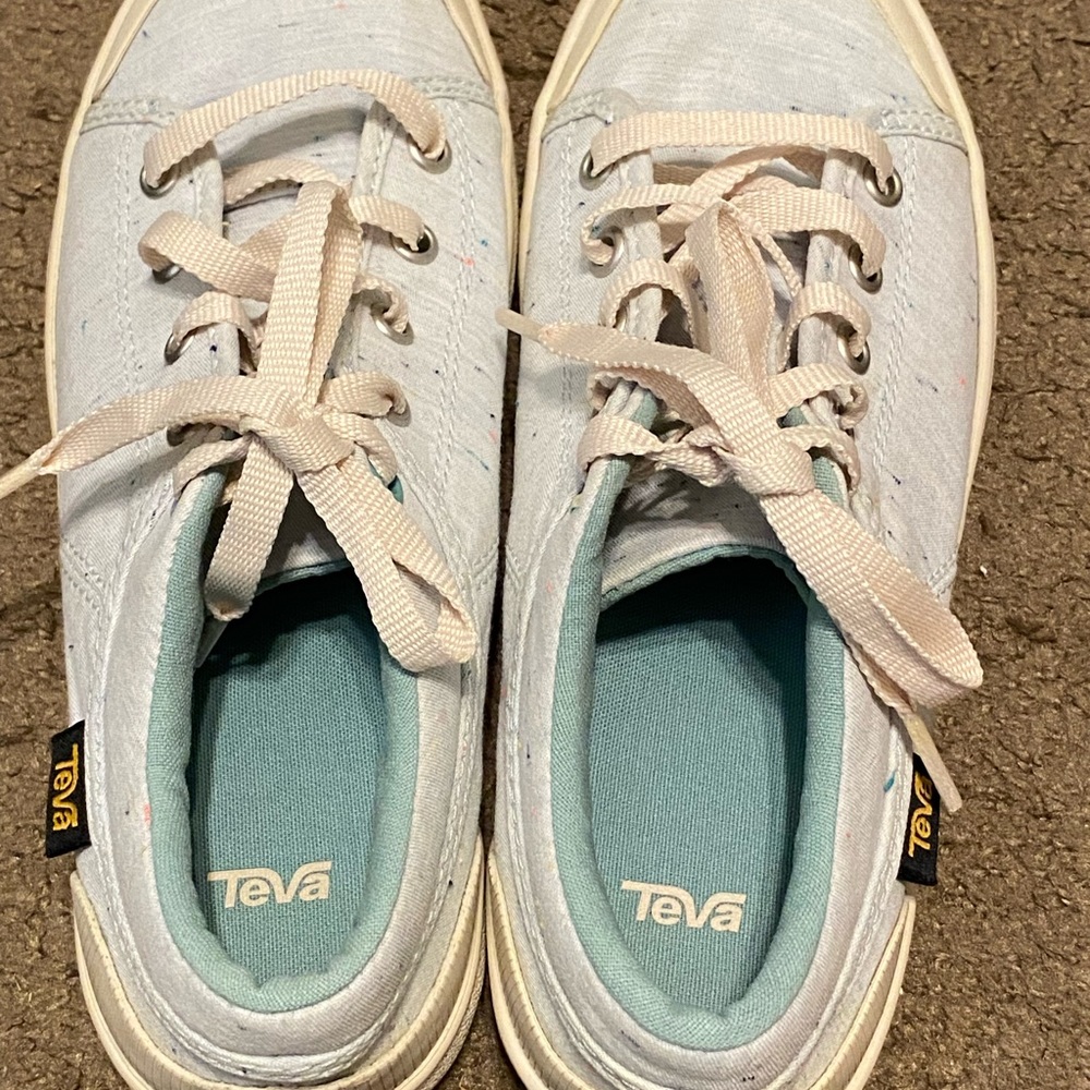 Teva Cream and Blue Women's Sneakers - Picture 3 of 5